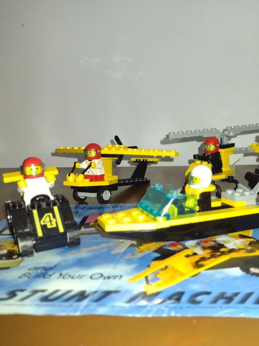 Five Like New Lego Stunt Club and Space Ship with 4 minifigs